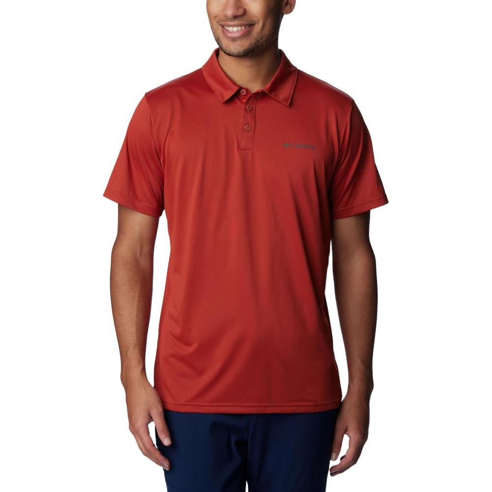 imageColumbia Mens Columbia Hike PoloHiking ShirtWarp Red