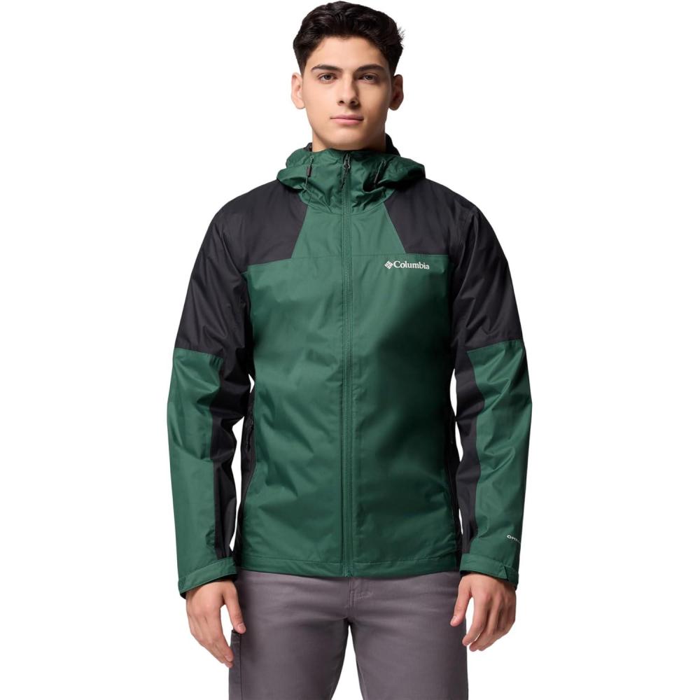 imageColumbia Mens Inner Limits III Waterproof Rain JacketRain ForestBlack