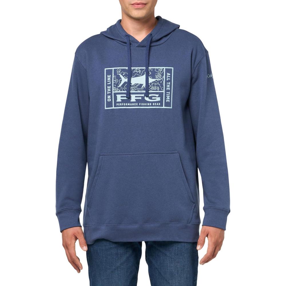 imageColumbia Mens PFG Seasonal Graphic HoodieNocturnalLine Time Marlin