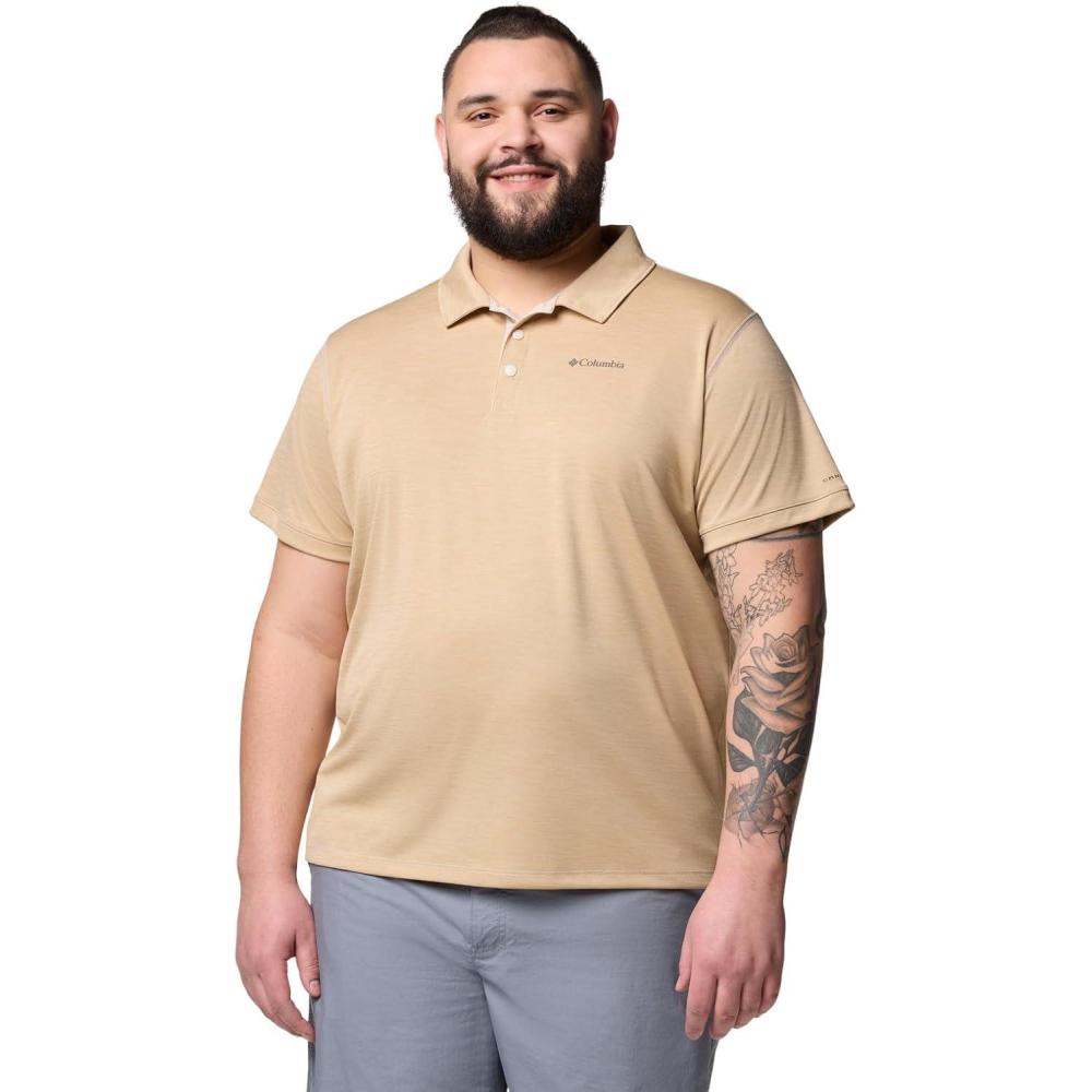 imageColumbia Mens Sage Peak Knit PoloDark Stone Heather