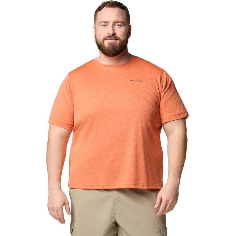 imageColumbia Mens Sage Peak Knit Short Sleeve CrewTuscan Heather