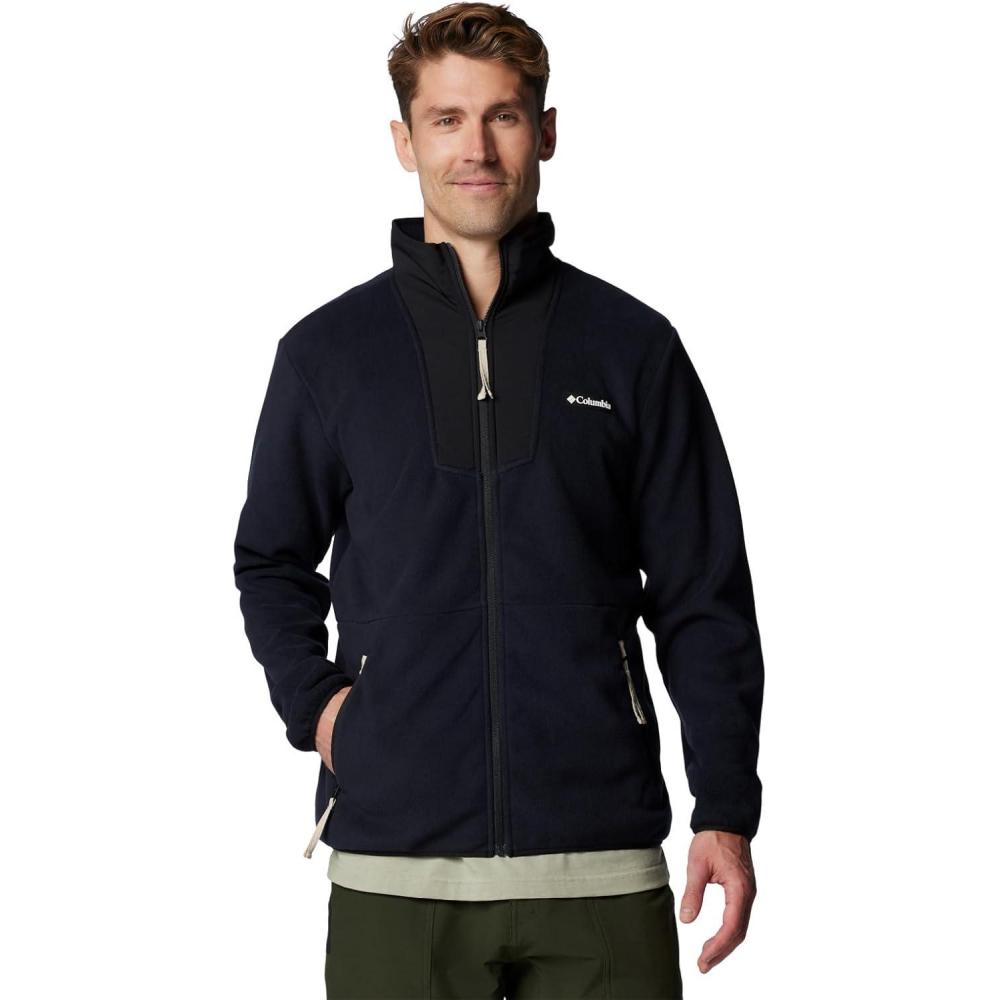 imageColumbia Mens Sequoia Grove Full Zip FleeceBlackBlackAncient Fossil Pulls