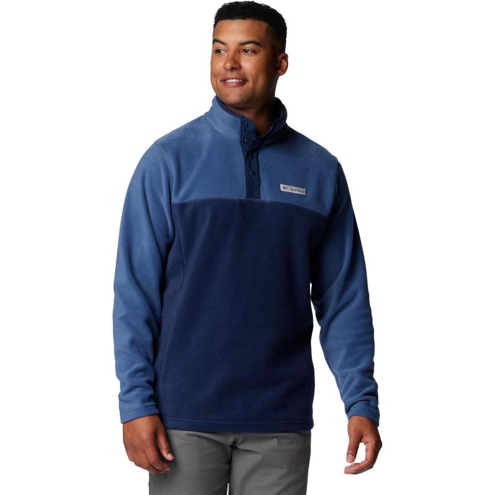 imageColumbia Mens Steens Mountain Half Snap Fleece Jacket Collegiate NavyDark Mountain Medium