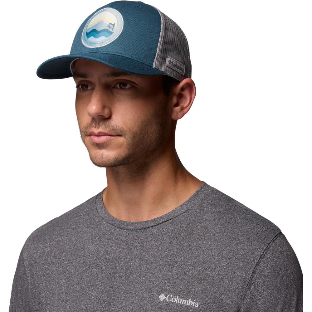 imageColumbia UnisexAdult Mesh Snap BackEverblueCircular Landscape