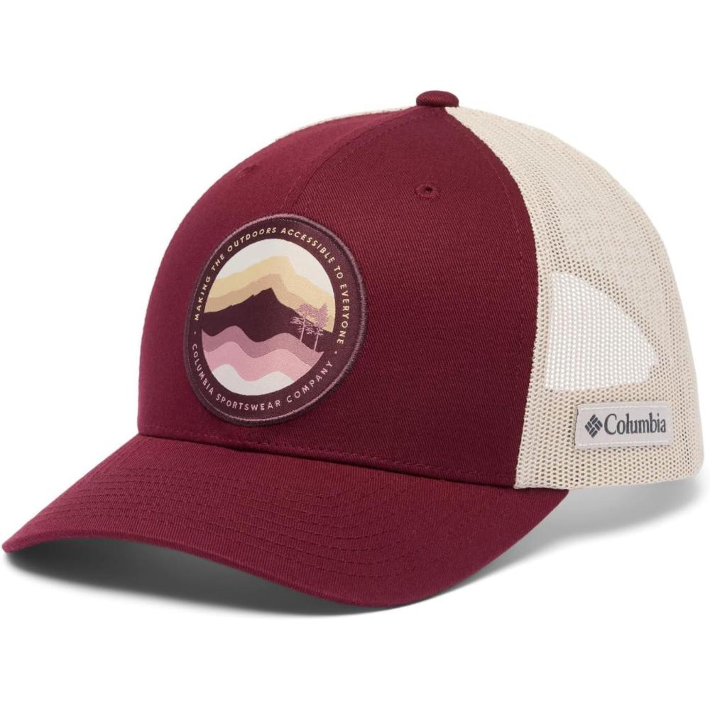 imageColumbia UnisexAdult Mesh Snap BackRich WineCircular Landscape