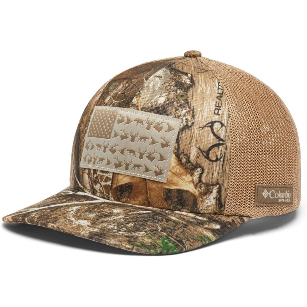 imageColumbia UnisexAdult PHG Camo Mesh Ball CapRealtree Edge Game Flag