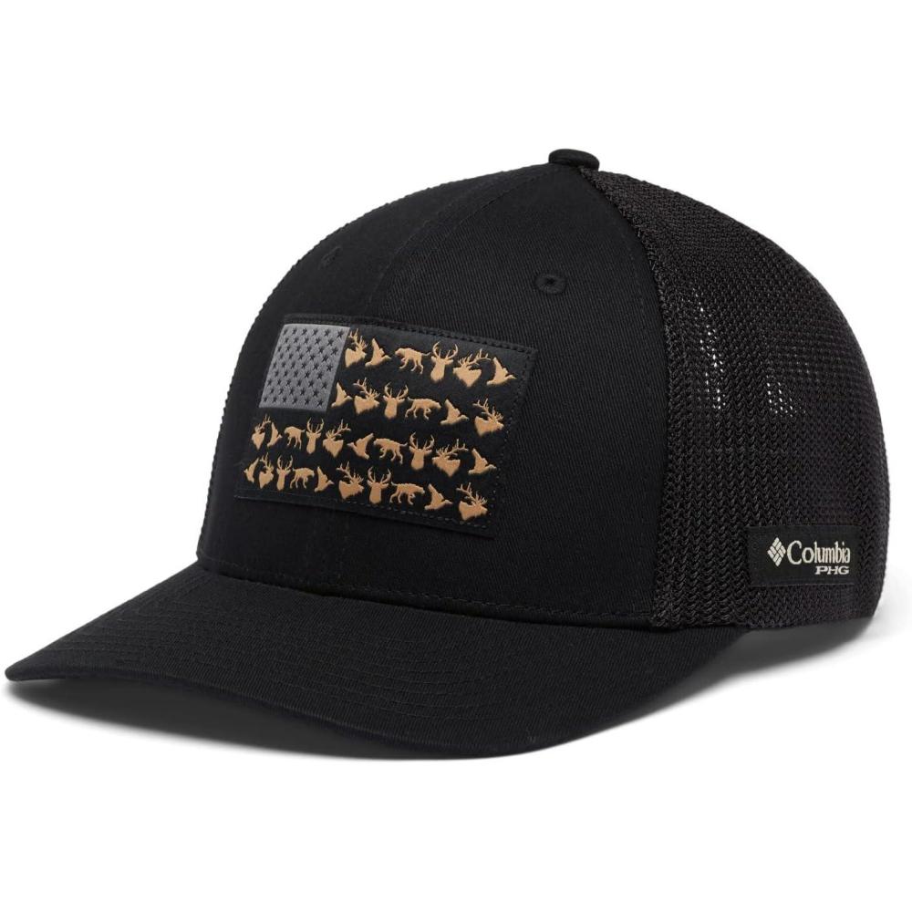 imageColumbia UnisexAdult PHG Game Flag Mesh Ball Cap Low CrownBlack