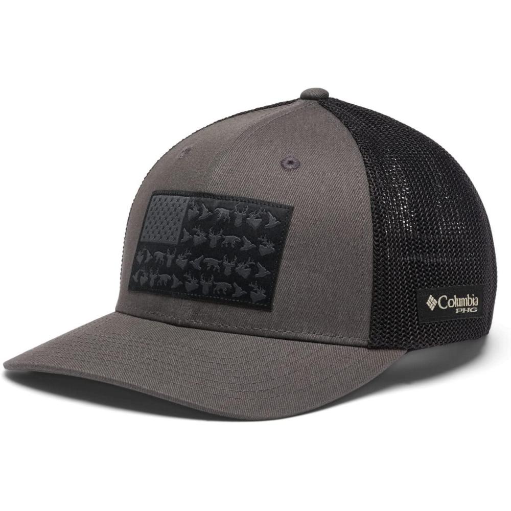 imageColumbia UnisexAdult PHG Game Flag Mesh Ball Cap Low CrownGrillBlack