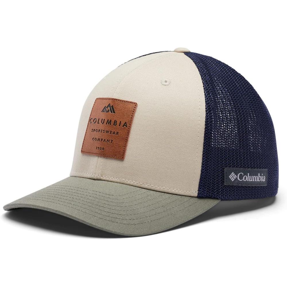 imageColumbia UnisexAdult Rugged Outdoor Mesh HatBaseball CapAncient FossilCollegiate Navy Cs Square