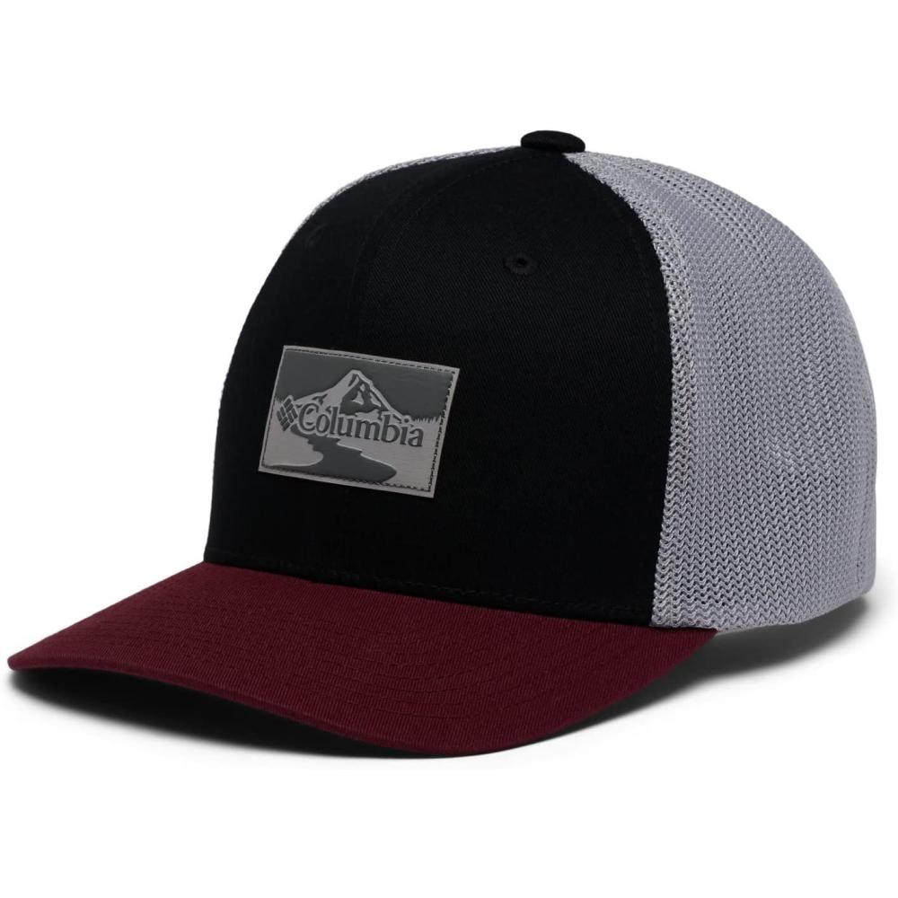imageColumbia UnisexAdult Rugged Outdoor Mesh HatBaseball CapBlackRed Onion Peak2river