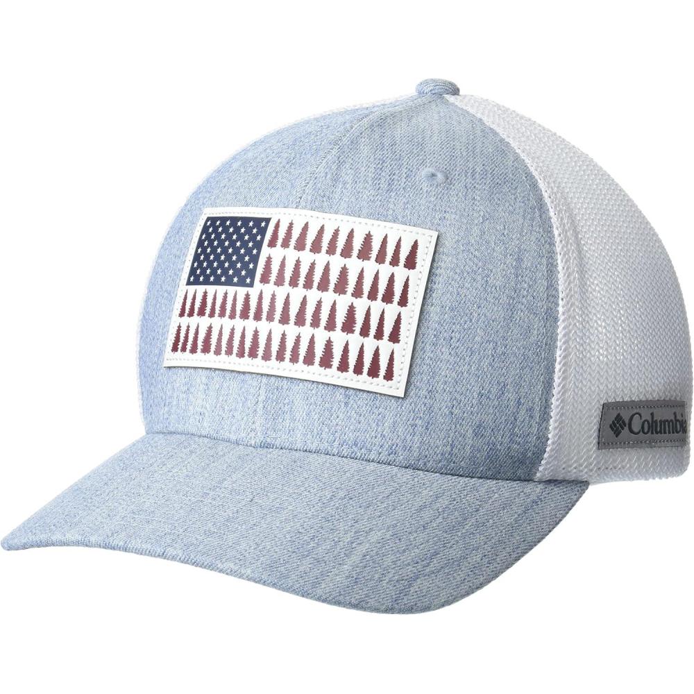 imageColumbia UnisexAdult Rugged Outdoor Mesh HatBaseball CapBluestone HeatherTree Flag Patch