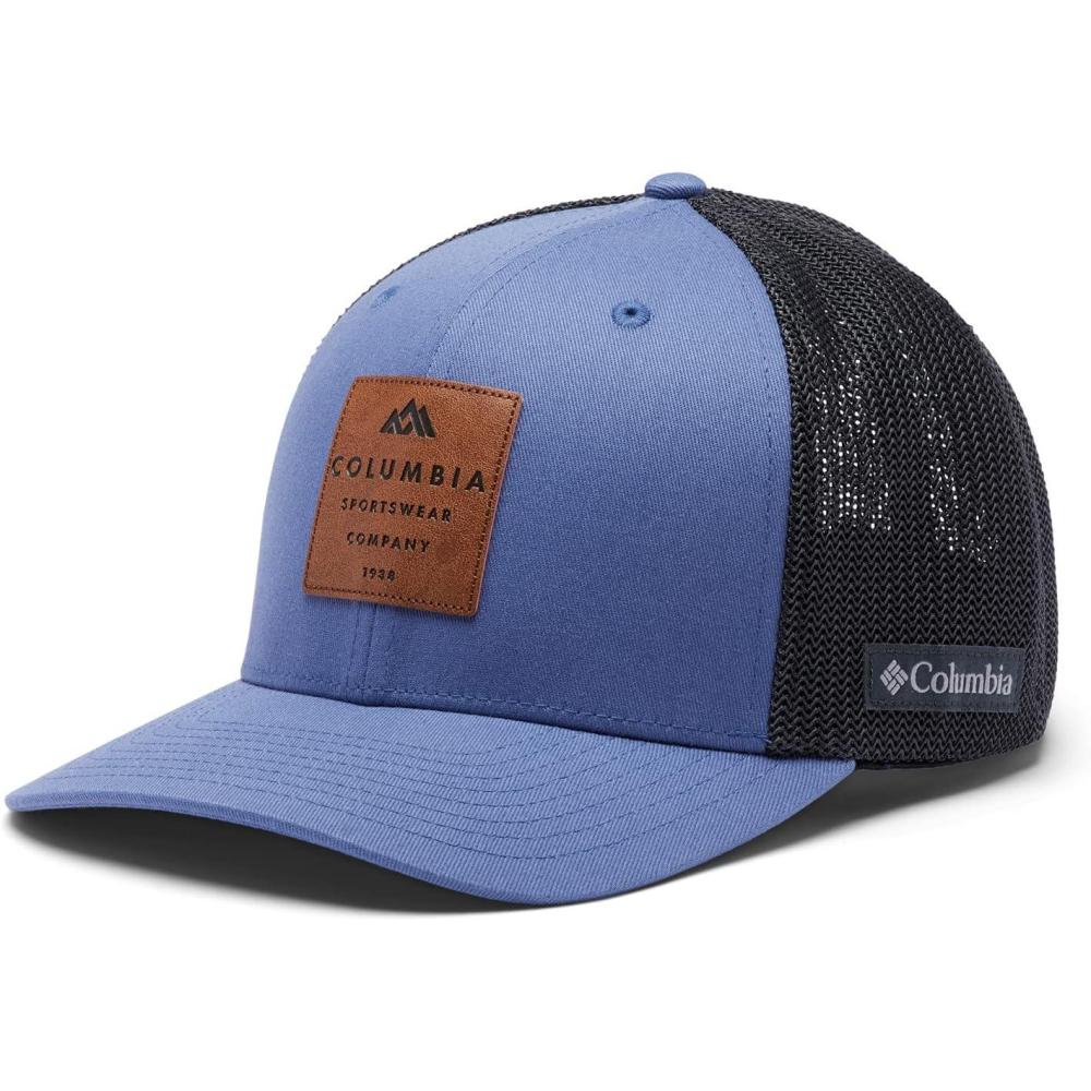 imageColumbia UnisexAdult Rugged Outdoor Mesh HatBaseball CapBluestoneShark Cs Square Patch