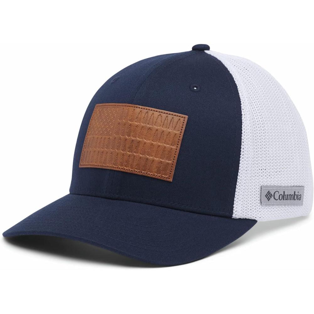 imageColumbia UnisexAdult Rugged Outdoor Mesh HatBaseball CapCollegiate NavyWhiteTree Flag