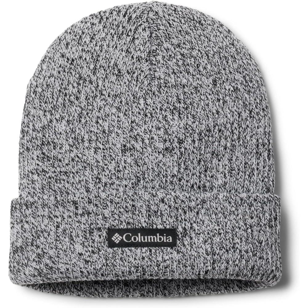 imageColumbia UnisexAdult Whirlibird Cuffed BeanieWhiteBlack MarledLogo