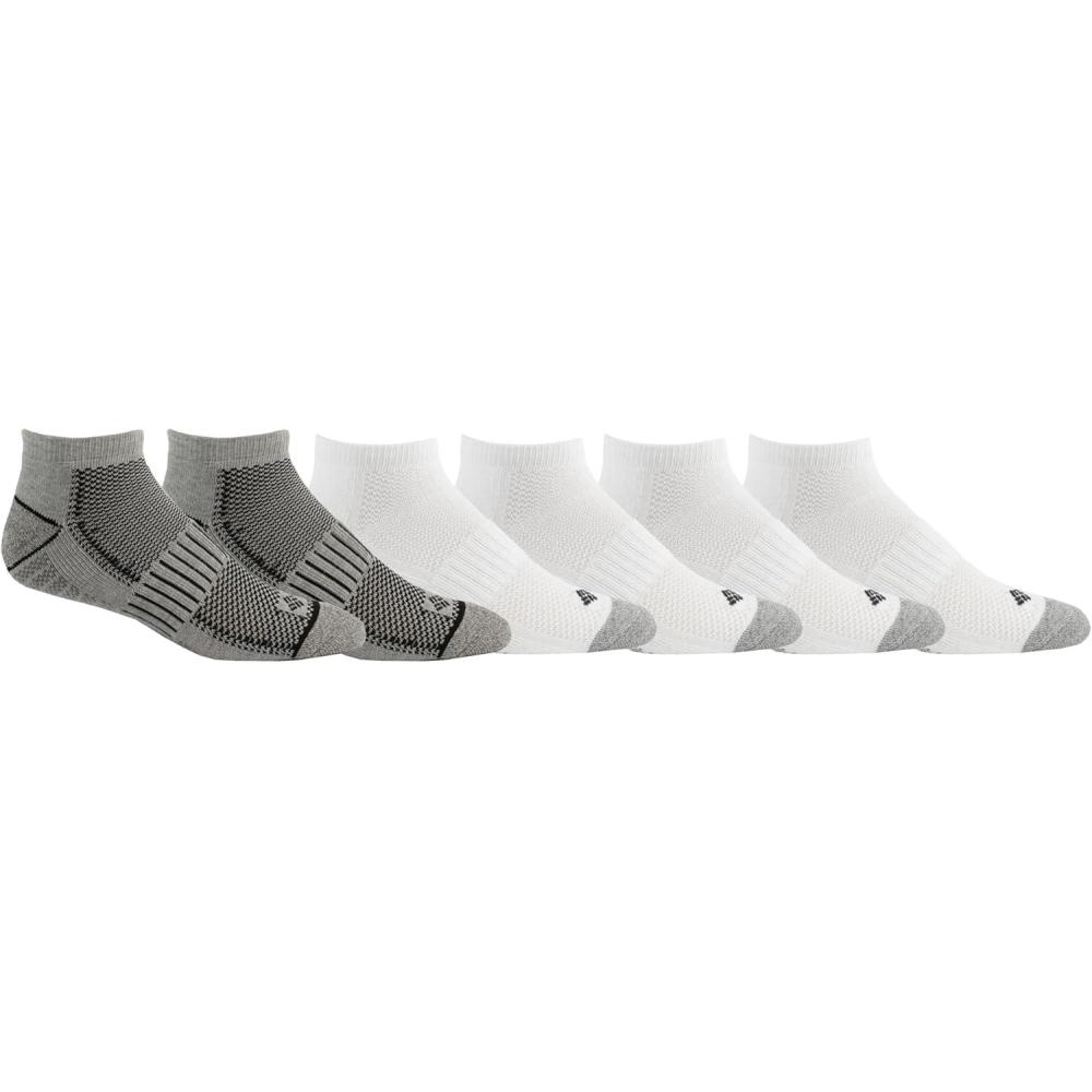 imageColumbia Womens 2 Pack Balance Point Walking Low Cut SocksGreyWhite