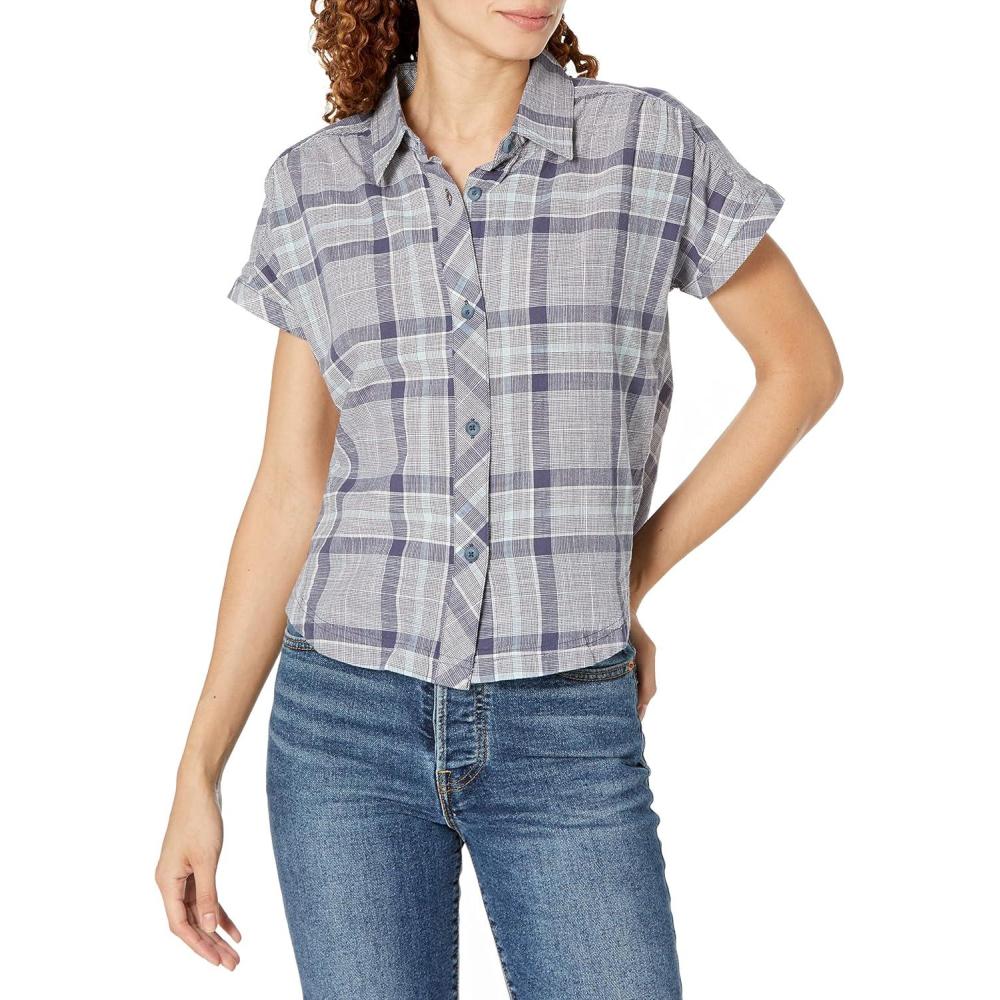 imageColumbia Womens Camp Henry Iv Short Sleeve ShirtNocturnalMulti Plaid
