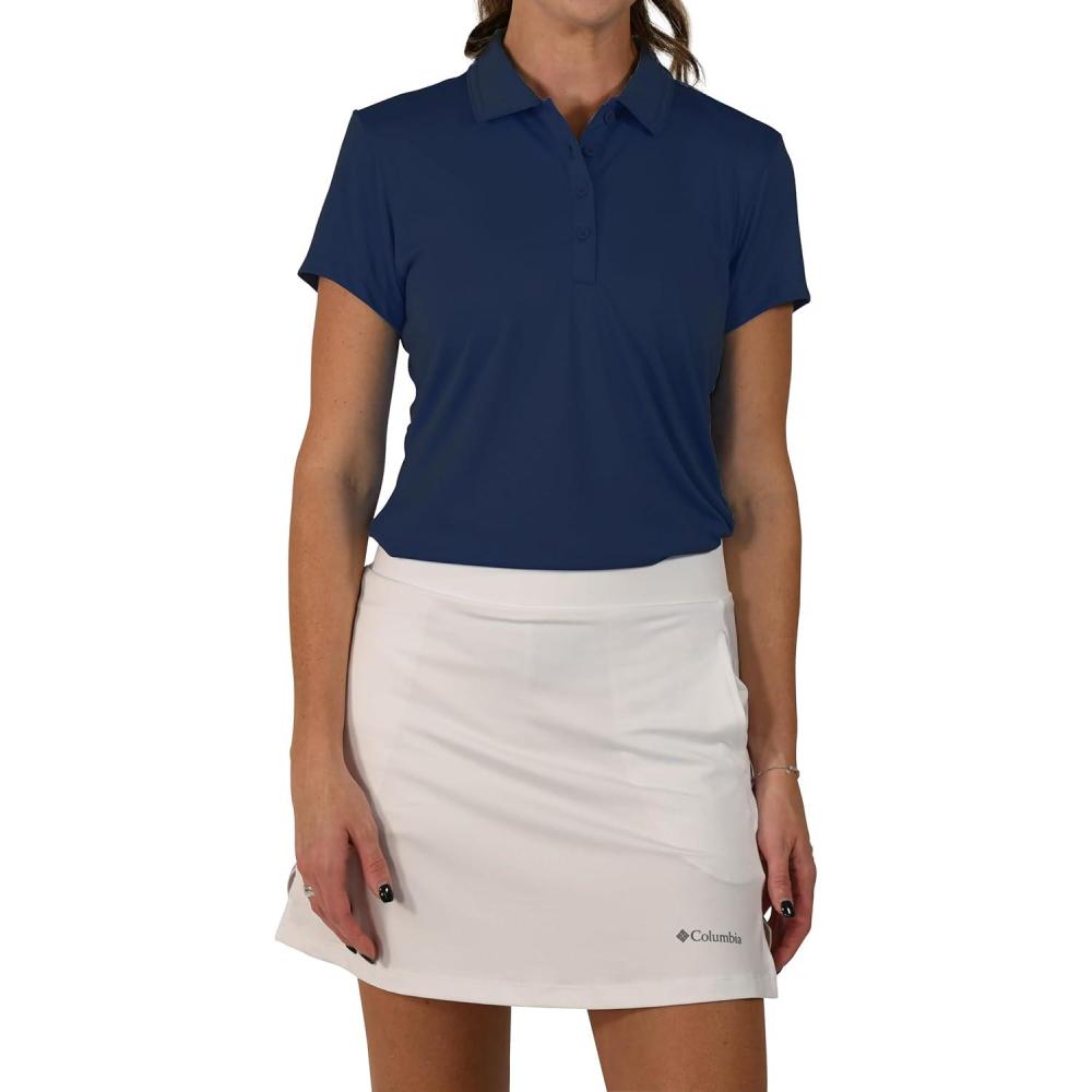 imageColumbia Womens Golf Birdie Polo Omni Wick Performance Breathable Short SleeveCollegiate Navy