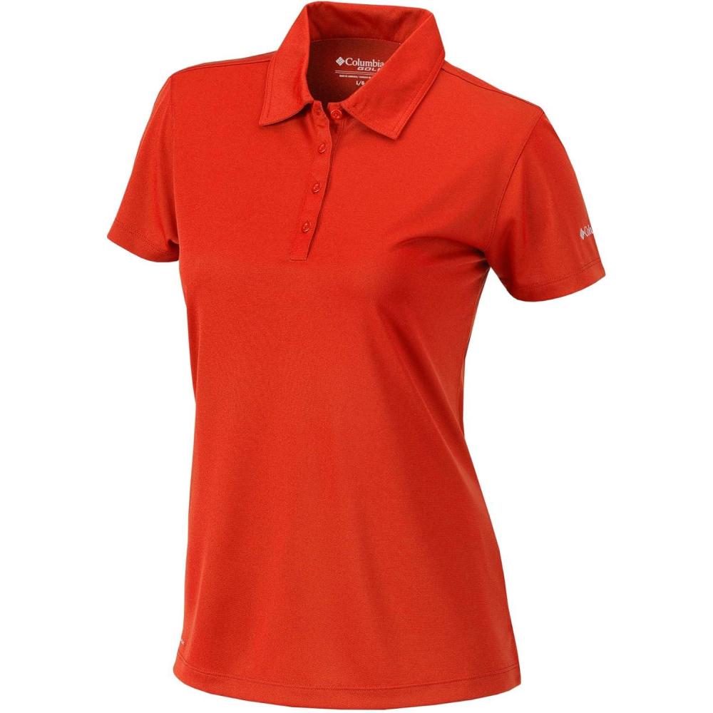imageColumbia Womens Golf Birdie Polo Omni Wick Performance Breathable Short SleeveSpicy