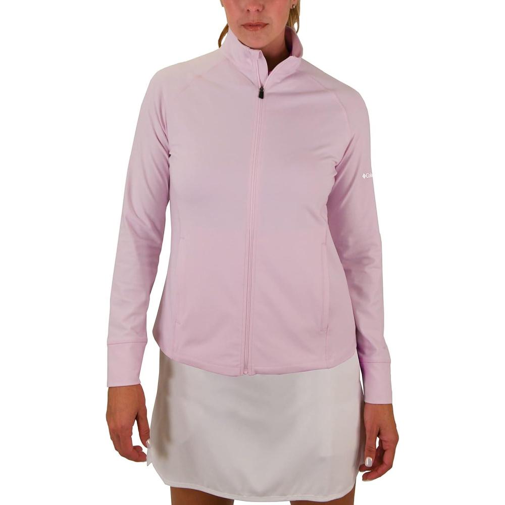 imageColumbia Womens Golf Greenkeeper OMNI WICK Performance Full Zip PulloverPink Dawn