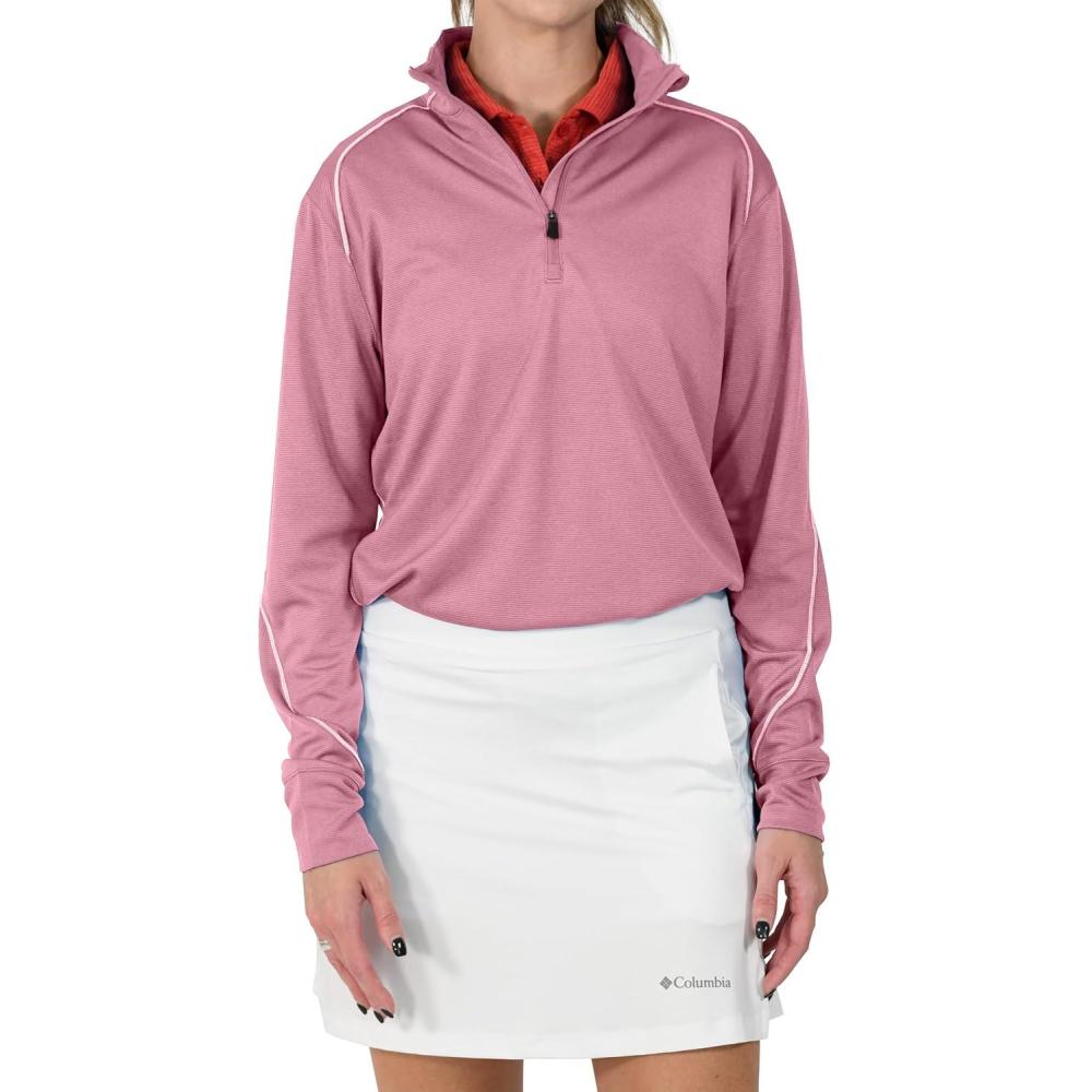 imageColumbia Womens Golf Shotgun 20 Pullover OMNI WICK Breathable Long SleeveCherry Blossom