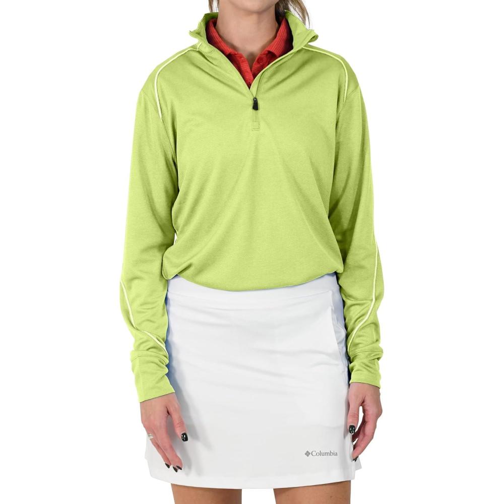 imageColumbia Womens Golf Shotgun 20 Pullover OMNI WICK Breathable Long SleeveSpring Yellow