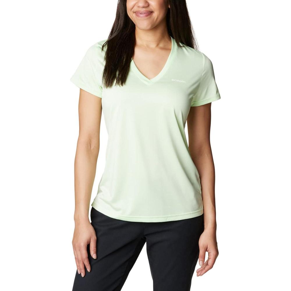 imageColumbia Womens Hike Short Sleeve V NeckHiking ShirtKey WestHeather