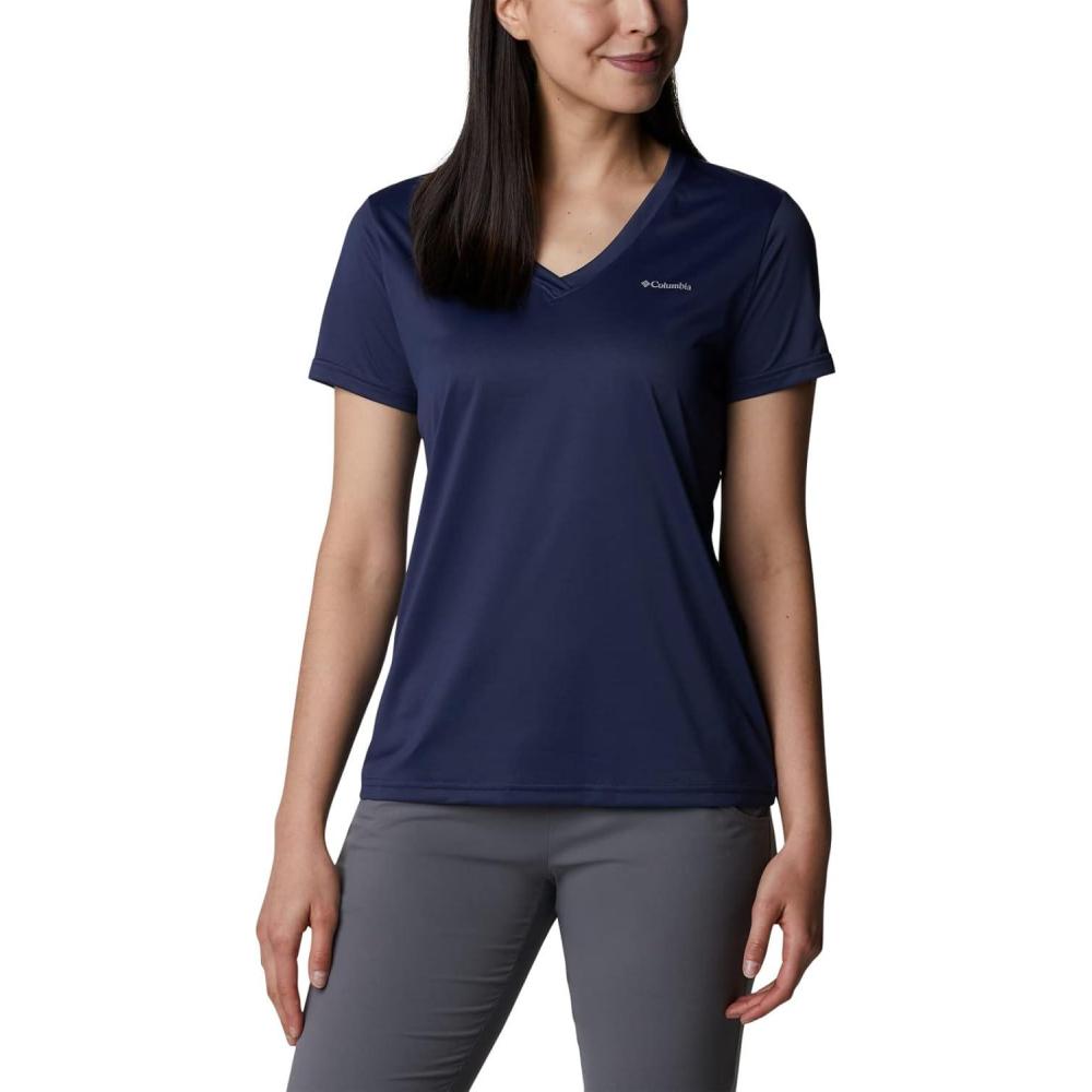 imageColumbia Womens Hike Short Sleeve V NeckHiking ShirtNocturnal