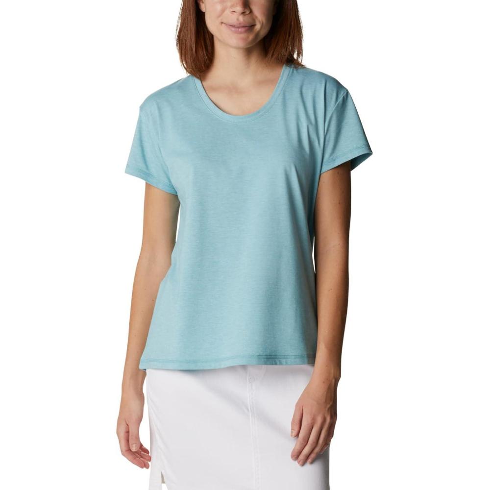 imageColumbia Womens Sun Trek Ss TeeSea Wave Heather