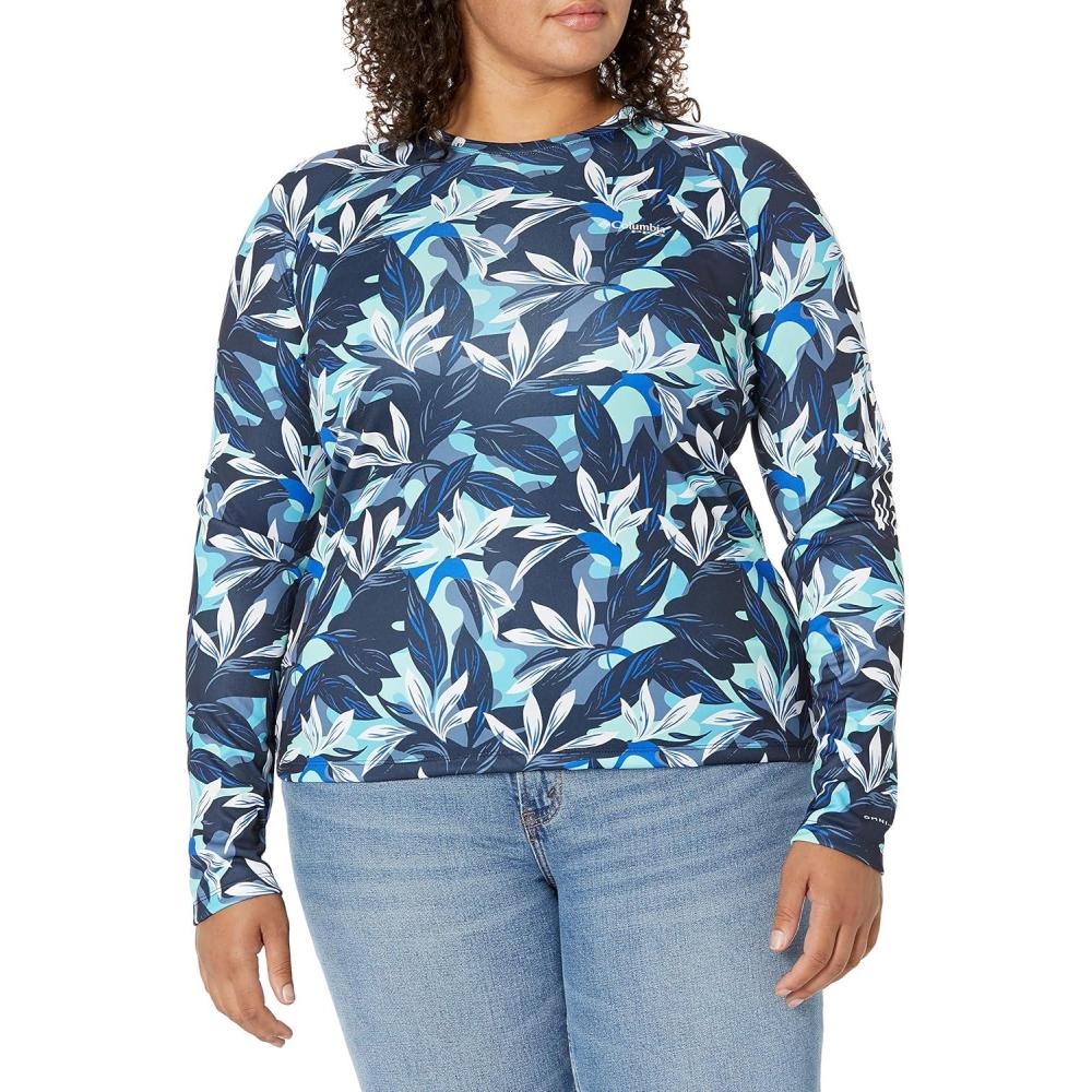 imageColumbia Womens Super Tidal Tee Long SleeveAtoll Hidden Paradise