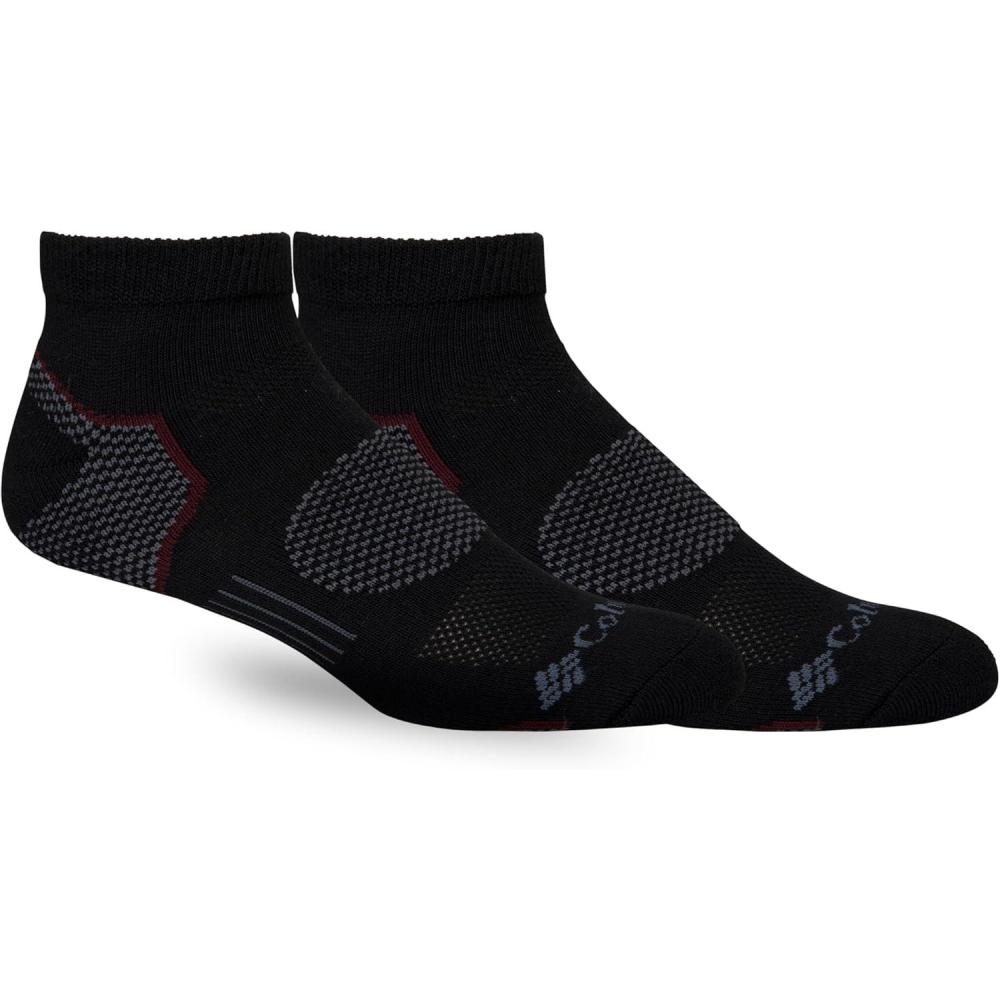 imageColumbia mens 2 Pack Balance Point Walking Low Cut SocksBlack