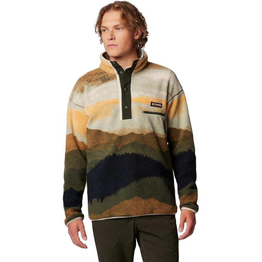 imageColumbia mens Helvetia Ii Printed Half Snap FleeceGreenscape Dolomites