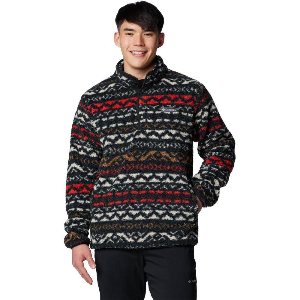 imageColumbia mens Rugged Ridge Half Snap FleeceBlack Madras Multi