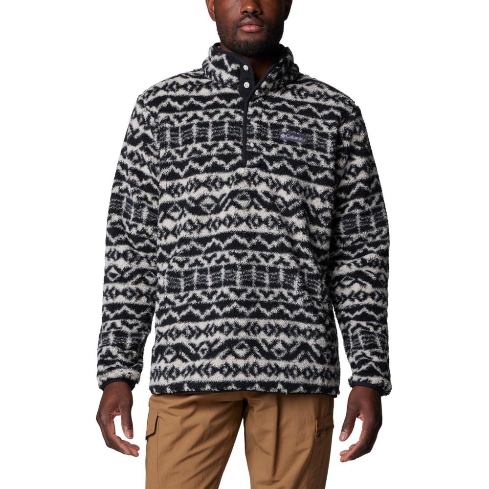 imageColumbia mens Rugged Ridge Half Snap FleeceDark Stone Madras Tonal