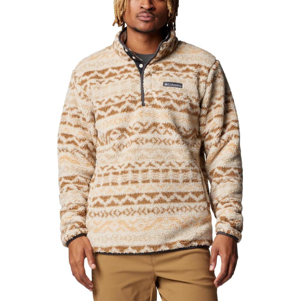imageColumbia mens Rugged Ridge Half Snap FleeceDark StoneDelta Madras Multi