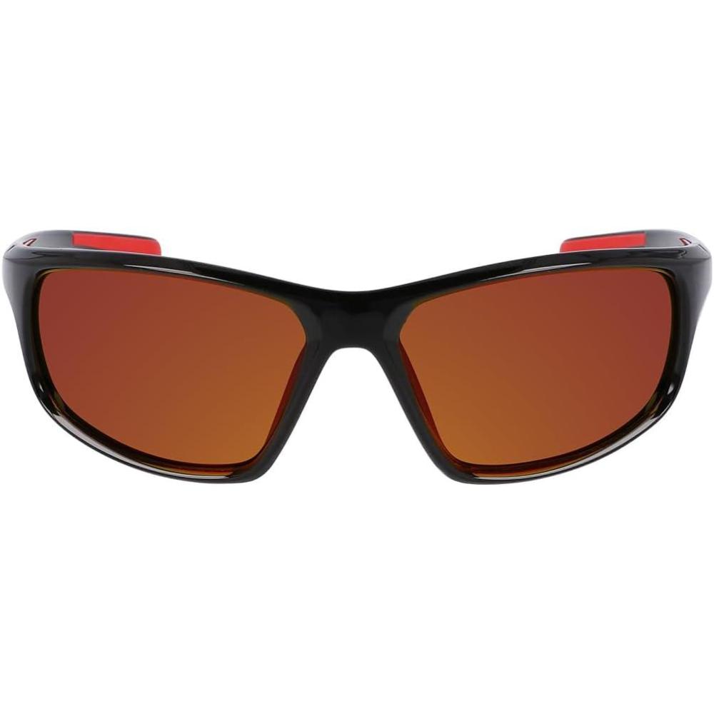 imageColumbia mens Slick Creek Rectangular SunglassesShiny Black RedOrange Revo