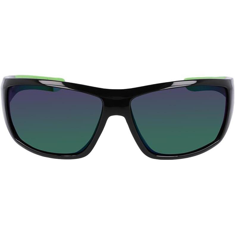 imageColumbia mens Utilizer Wrap SunglassesShiny Black GreenGreen Mirror