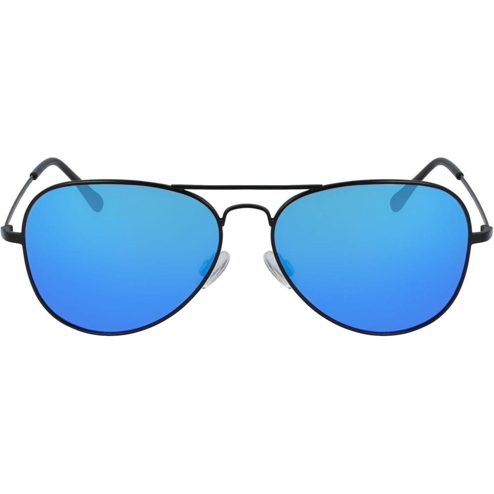 imageColumbia unisexadult Norwester Aviator SunglassesSatin BlackBlue Polarized