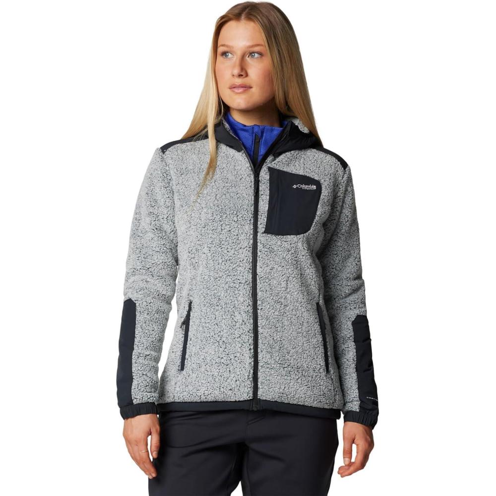 imageColumbia womens Arctic Crest Sherpa Full ZipWhiteBlack