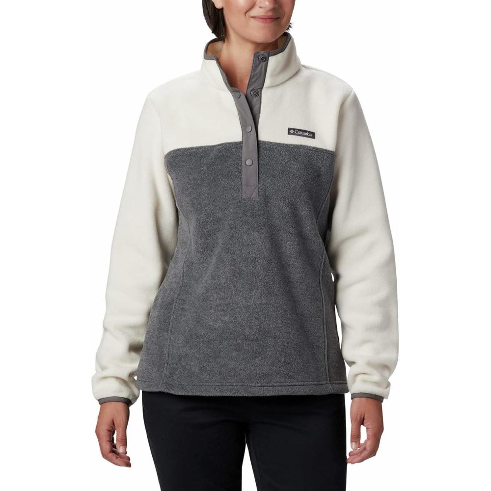 imageColumbia womens Benton Springs 12 Snap PulloverCity Grey HeatherChalk