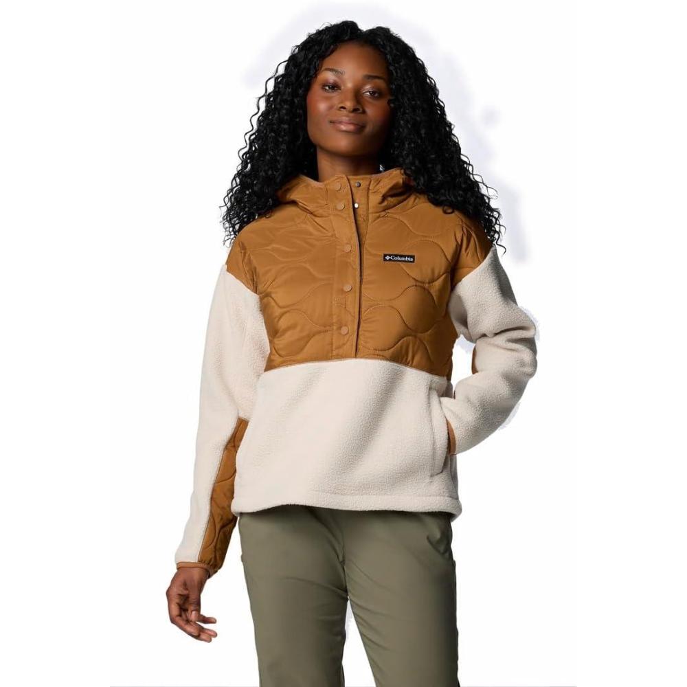 imageColumbia womens Cloud Point Hooded FleeceCamel BrownDark Stone