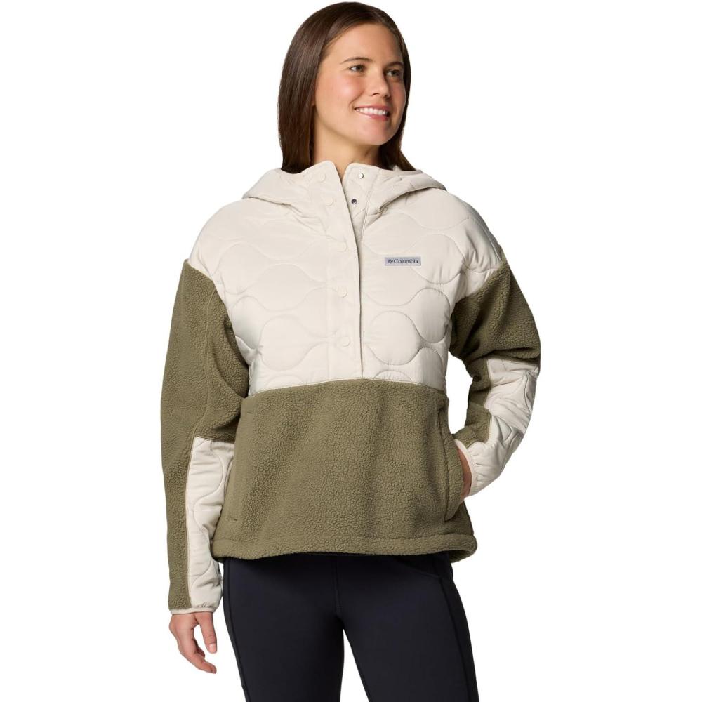 imageColumbia womens Cloud Point Hooded FleeceDark StoneStone Green