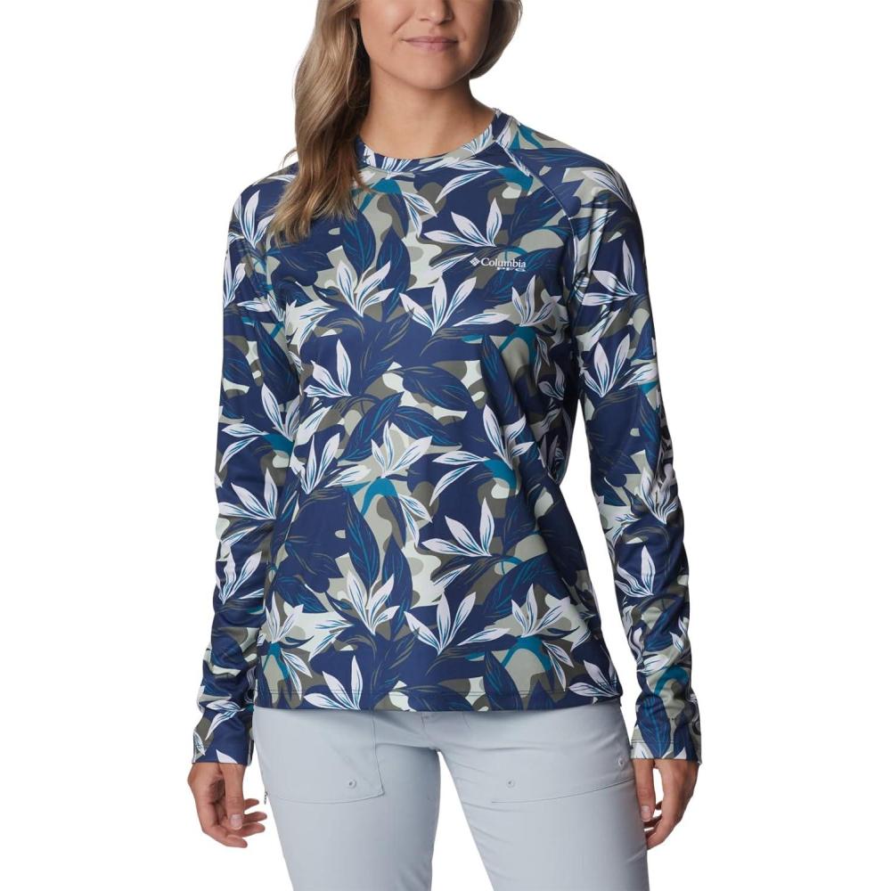 imageColumbia womens Super Tidal Tee Long SleeveSafari Hidden Paradise
