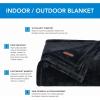 Columbia 50″ x 60″ Super Plush Lightweight Throw Blanket – Outdoor Essentials for Camping, Picnics, and Adventures, Soft and Cozy Home Essentials for Bed and Living Room – Black(Black)