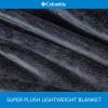 Columbia 50″ x 60″ Super Plush Lightweight Throw Blanket – Outdoor Essentials for Camping, Picnics, and Adventures, Soft and Cozy Home Essentials for Bed and Living Room – Black(Black)