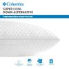 Columbia Comfort Ice Fiber Side Sleeper Down Alternative Bed Pillow with Polyester Fiberfill, Supportive Cooling Double Sided Breathable Cover (Back & Stomach Sleeper, Standard/Queen (Pack of 1))(Back & Stomach Sleeper)