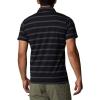 Columbia Mens Columbia Hike™ PoloHiking Shirt(Black/Shark Heather Stripe)