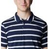 Columbia Mens Columbia Hike™ PoloHiking Shirt(Collegiate Navy/White Stripe)