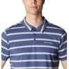 Columbia Mens Columbia Hike™ PoloHiking Shirt(Dark Mountain/Columbia Grey Stripe)