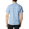 Columbia Mens Columbia Hike™ PoloHiking Shirt(Jet Stream Scattered Stripe)