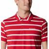 Columbia Mens Columbia Hike™ PoloHiking Shirt(Mountain Red/White Stripe)